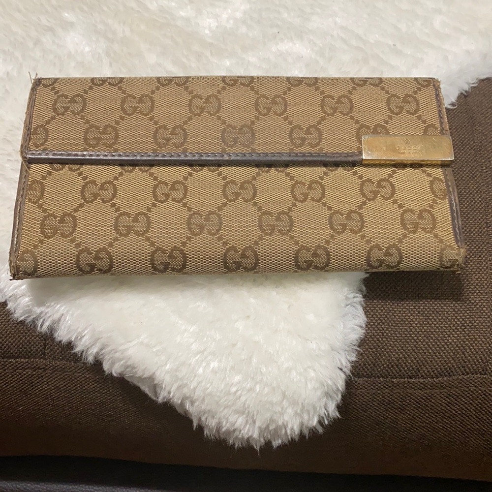 Gucci canvas long wallet